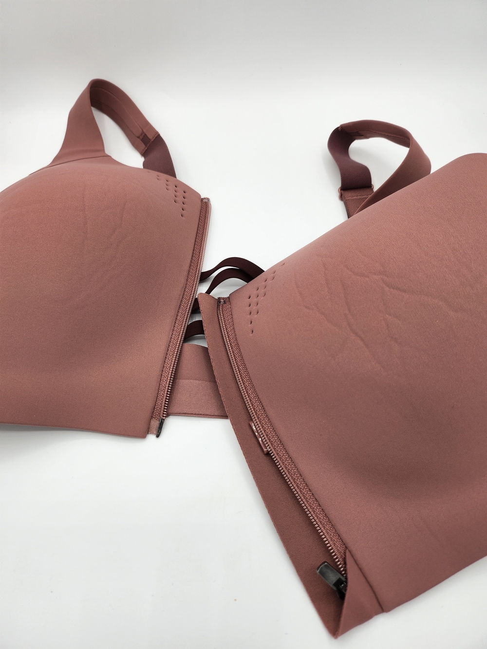 VSX Featherweight Max Front Zip Sport Bra in Vintage Rose NWT Size: 34DDD - Picture 6 of 10
